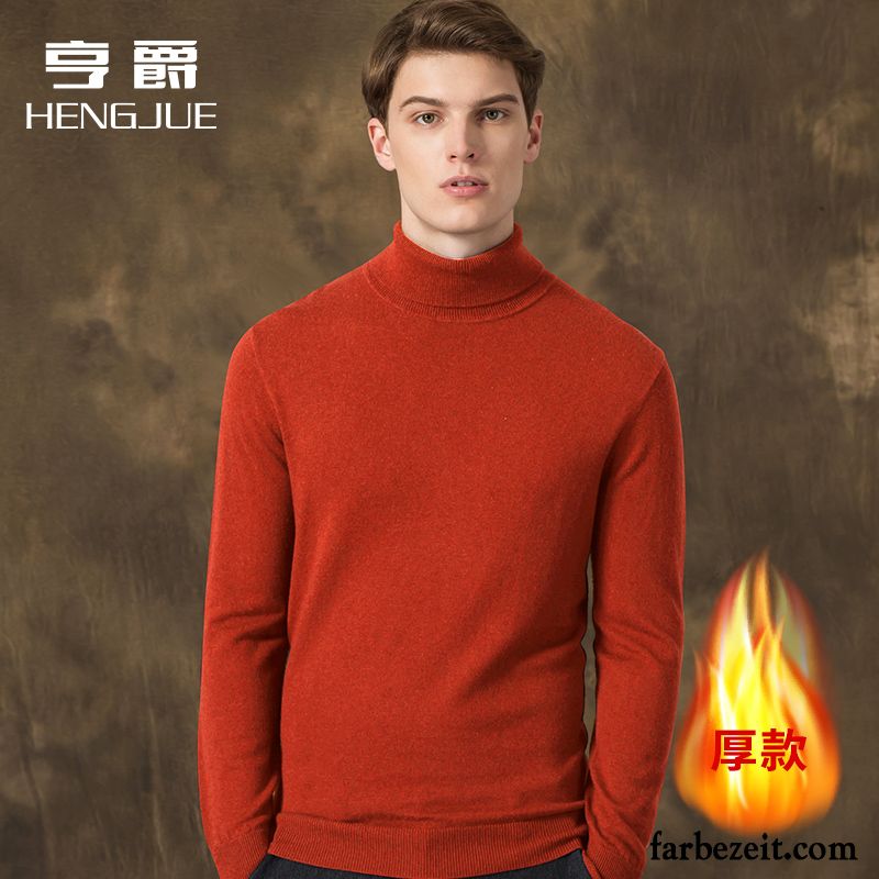 Pullover Kaschmir Herren Dünn Trend Große Größe Strickwaren Rollkragen Wollpullover Rein Winter Verdickung Herbst Sale