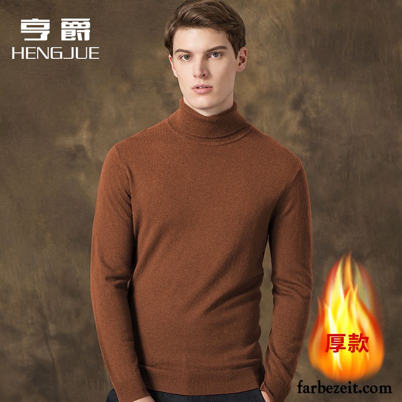 Pullover Kaschmir Herren Dünn Trend Große Größe Strickwaren Rollkragen Wollpullover Rein Winter Verdickung Herbst Sale