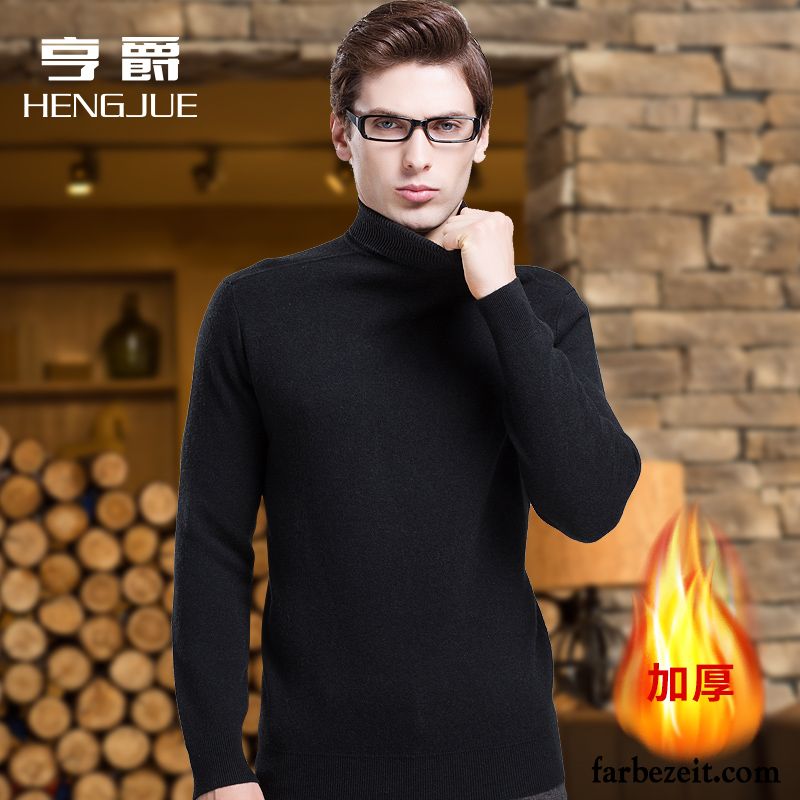 Pullover Kaschmir Herren Dünn Trend Große Größe Strickwaren Rollkragen Wollpullover Rein Winter Verdickung Herbst Sale