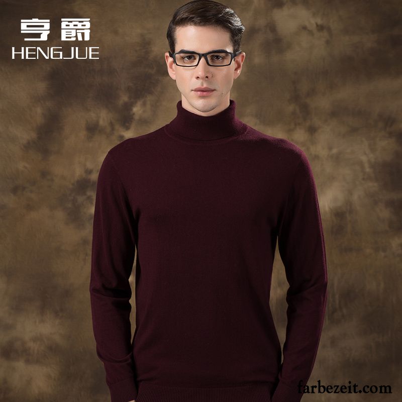 Pullover Kaschmir Herren Dünn Trend Große Größe Strickwaren Rollkragen Wollpullover Rein Winter Verdickung Herbst Sale