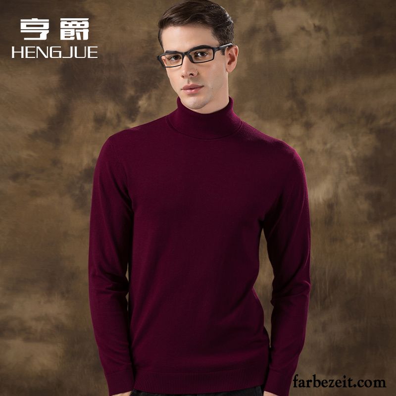 Pullover Kaschmir Herren Dünn Trend Große Größe Strickwaren Rollkragen Wollpullover Rein Winter Verdickung Herbst Sale