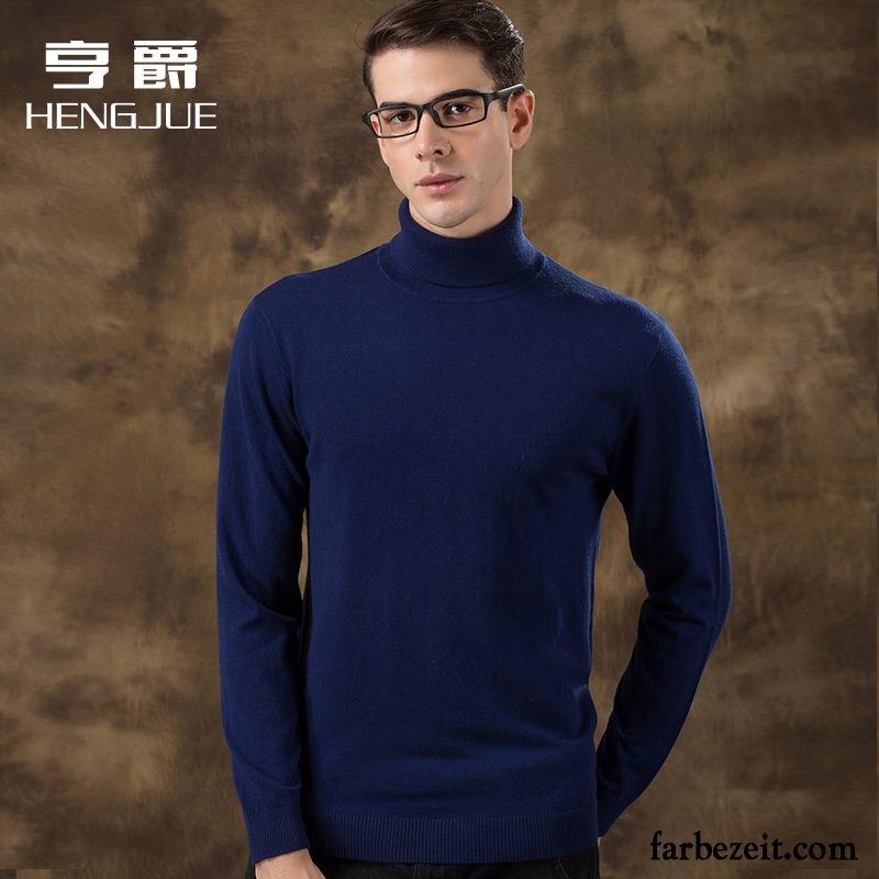 Pullover Kaschmir Herren Dünn Trend Große Größe Strickwaren Rollkragen Wollpullover Rein Winter Verdickung Herbst Sale