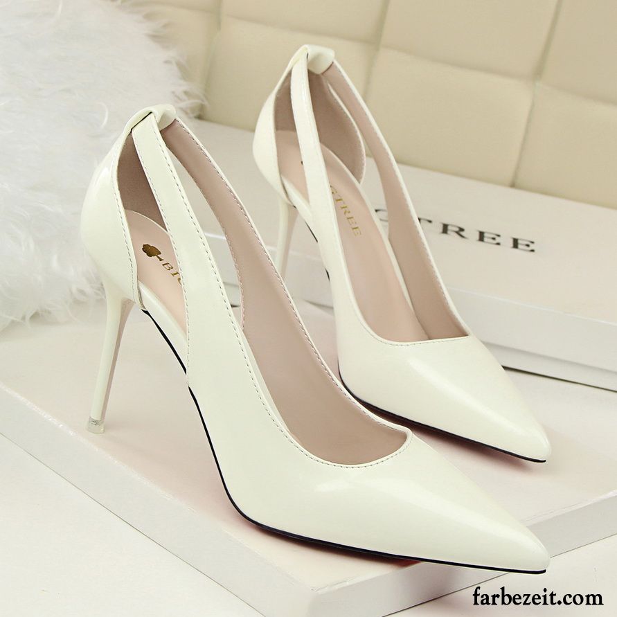 Pumps Beige Riemchen Schnürschuhe Hohl Dünne Fersen Feder Pumps Neue Sexy Beruf Spitze Damen Kaufen