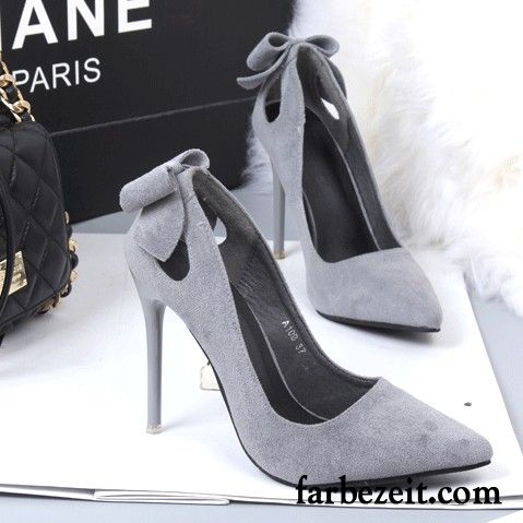 Pumps Dunkelblau Schuhe Allgleiches Hohl Herbst Schwarz Schnürschuhe Spitze Dünne Fersen Feder Bogen Damen Pumps Sexy Kaufen