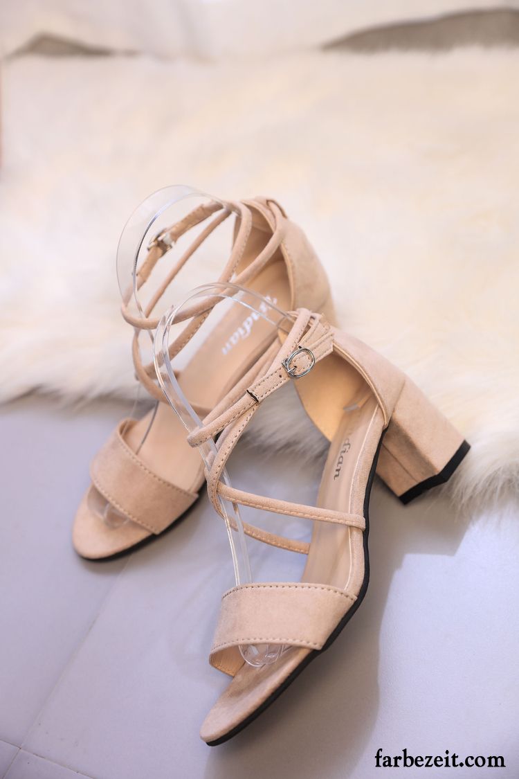 Pumps Kleiner Absatz Neue Dick Hohl Pumps Sommer Grau Allgleiches Sandalen Damen Billig