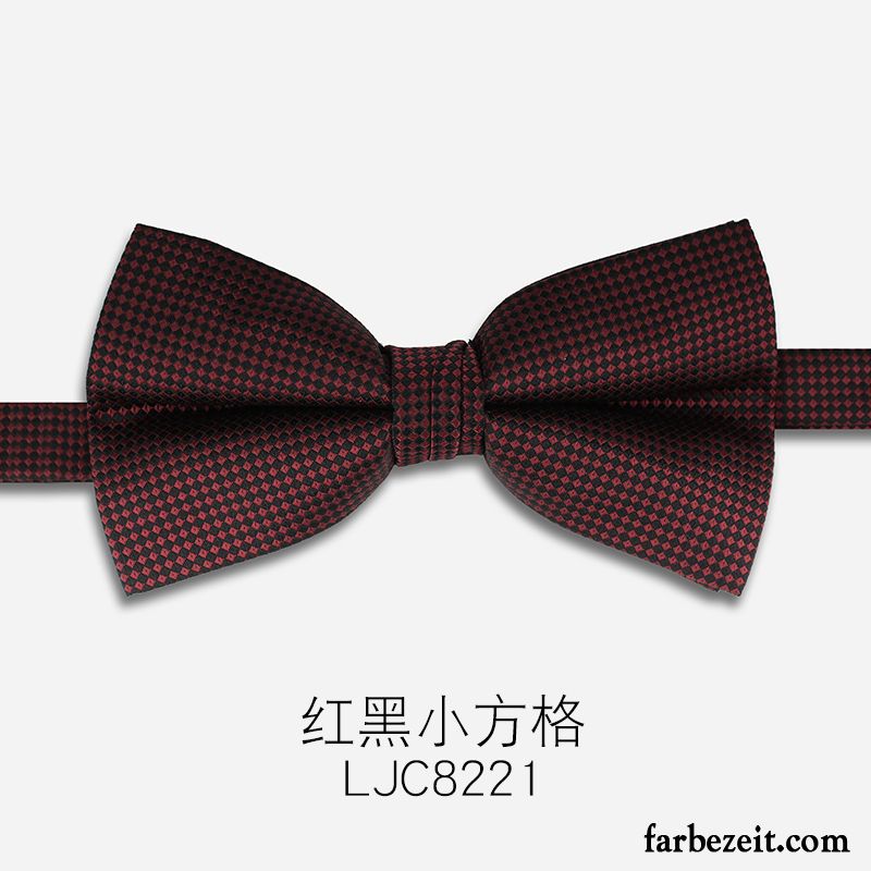 Querbinder Fliege Herren Bowknot Bräutigam Gastgeber Trend Verheiratet Blumen Schwarz