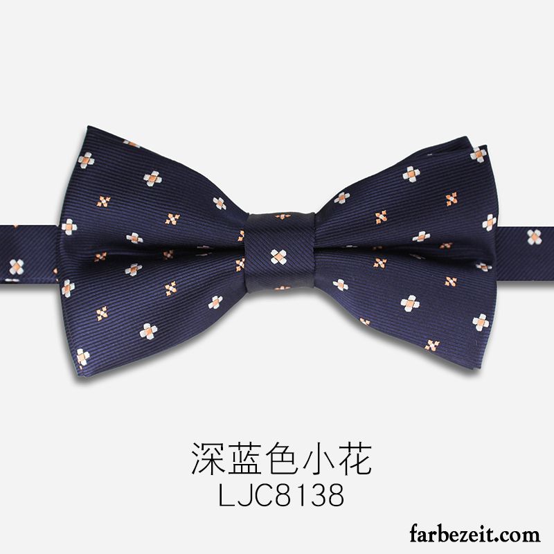 Querbinder Fliege Herren Bowknot Bräutigam Gastgeber Trend Verheiratet Blumen Schwarz