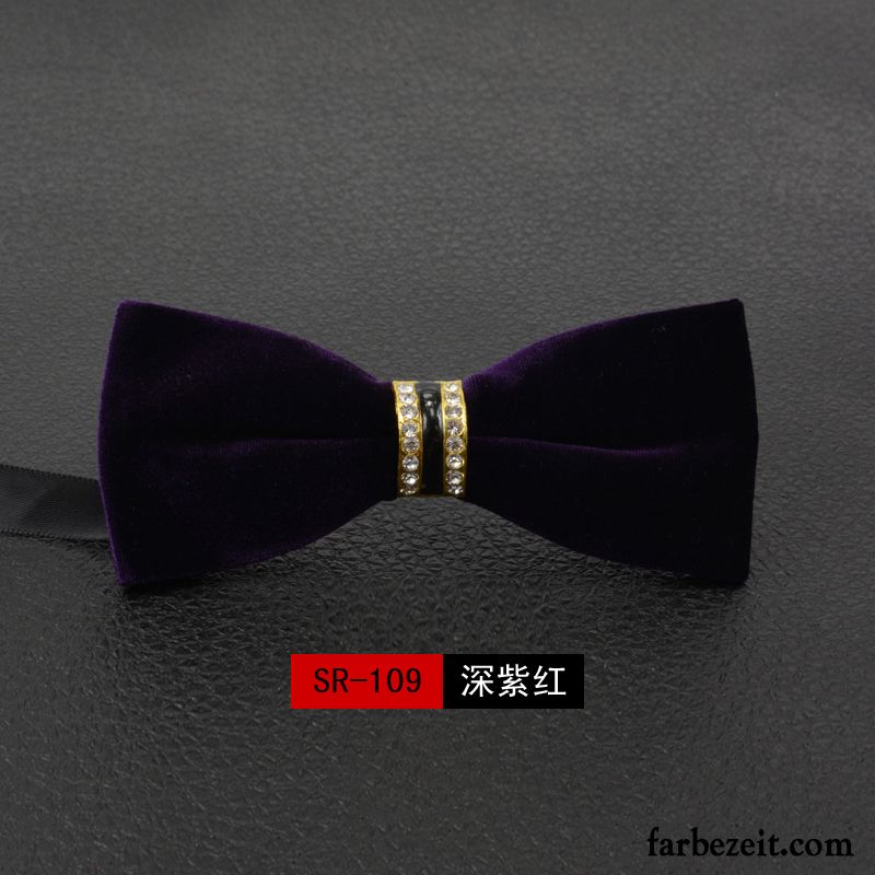 Querbinder Fliege Herren Bowknot Damen Formelle Kleidung Verheiratet Seide Einfarbig Schwarz