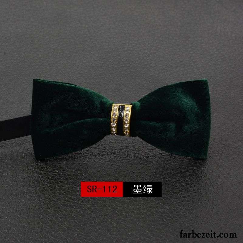 Querbinder Fliege Herren Bowknot Damen Formelle Kleidung Verheiratet Seide Einfarbig Schwarz