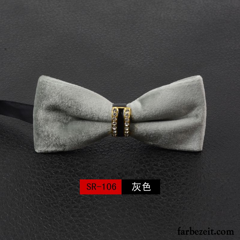 Querbinder Fliege Herren Bowknot Damen Formelle Kleidung Verheiratet Seide Einfarbig Schwarz