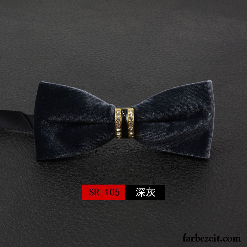 Querbinder Fliege Herren Bowknot Damen Formelle Kleidung Verheiratet Seide Einfarbig Schwarz