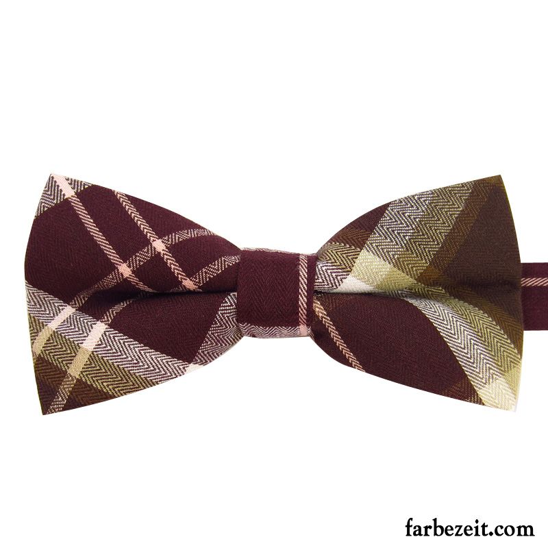 Querbinder Fliege Herren England Bowknot Mini Damen Bräutigam Verheiratet Purpur Lila Rot