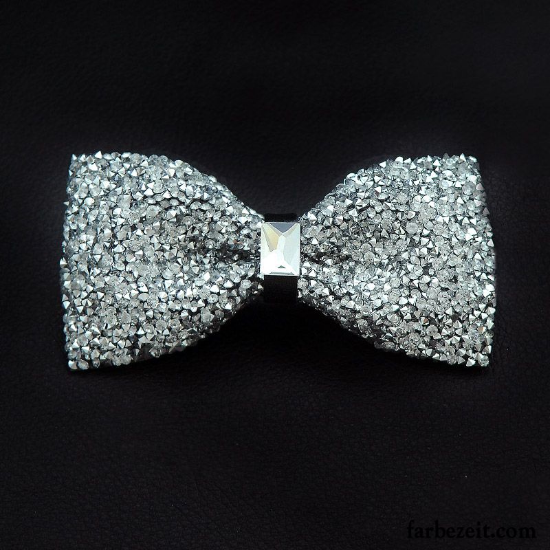 Querbinder Fliege Herren Formelle Kleidung Persönlichkeit Mode Bräutigam Strass Bowknot Gold