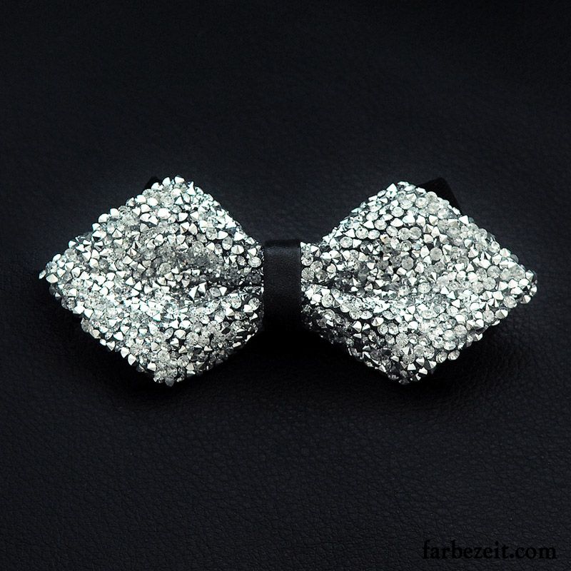 Querbinder Fliege Herren Formelle Kleidung Persönlichkeit Mode Bräutigam Strass Bowknot Gold