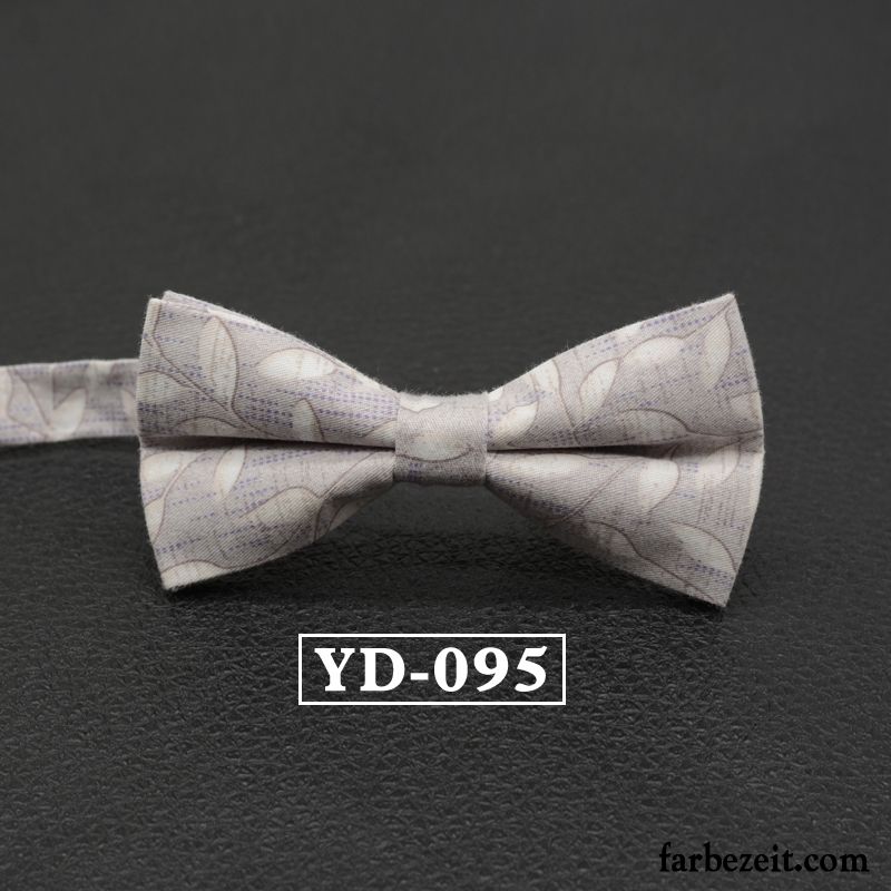 Querbinder Fliege Herren Freizeit Bowknot Bräutigam Verheiratet Hochzeit Damen Grau