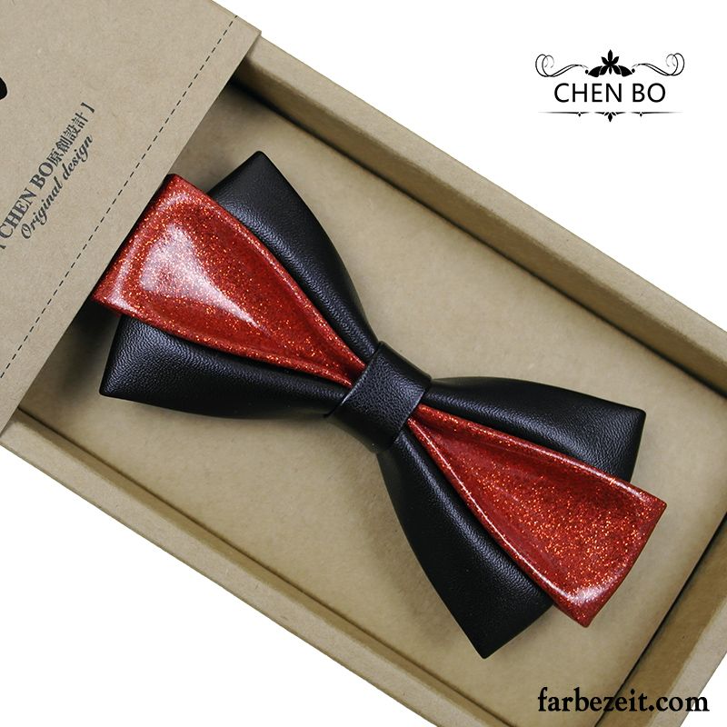 Querbinder Fliege Herren Trauzeugen Freizeit Verheiratet Bräutigam Bowknot Hemd Blau Schwarz Rot