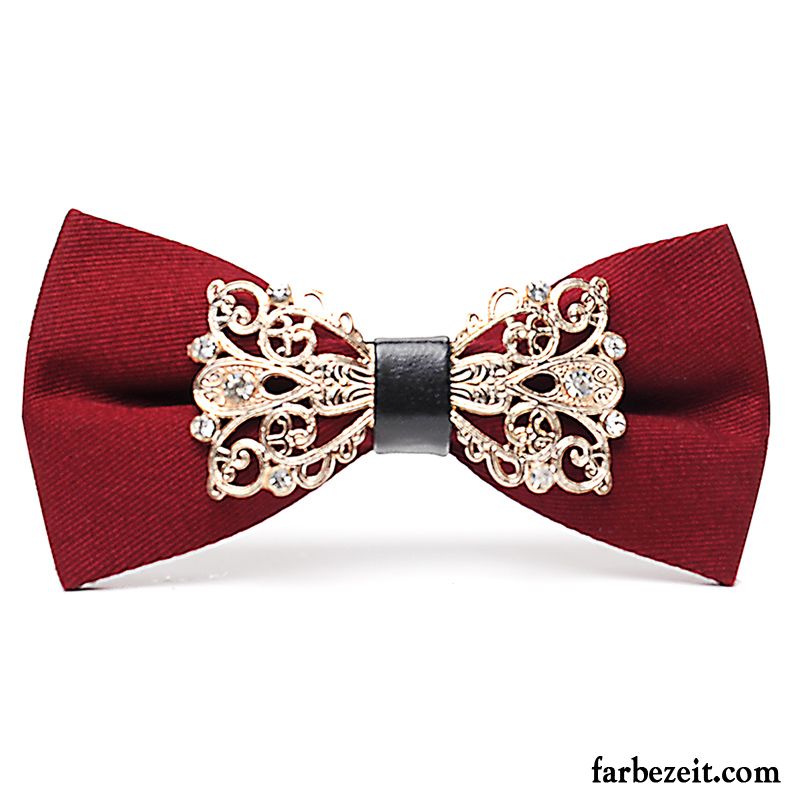 Querbinder Fliege Herren Verheiratet Bowknot Formelle Kleidung Damen Trauzeugen Hemd Schwarz Rot