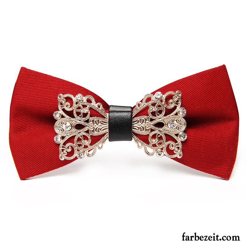 Querbinder Fliege Herren Verheiratet Bowknot Formelle Kleidung Damen Trauzeugen Hemd Schwarz Rot