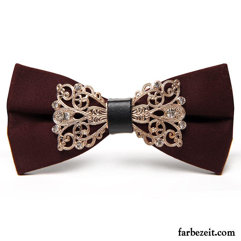 Querbinder Fliege Herren Verheiratet Bowknot Formelle Kleidung Damen Trauzeugen Hemd Schwarz Rot