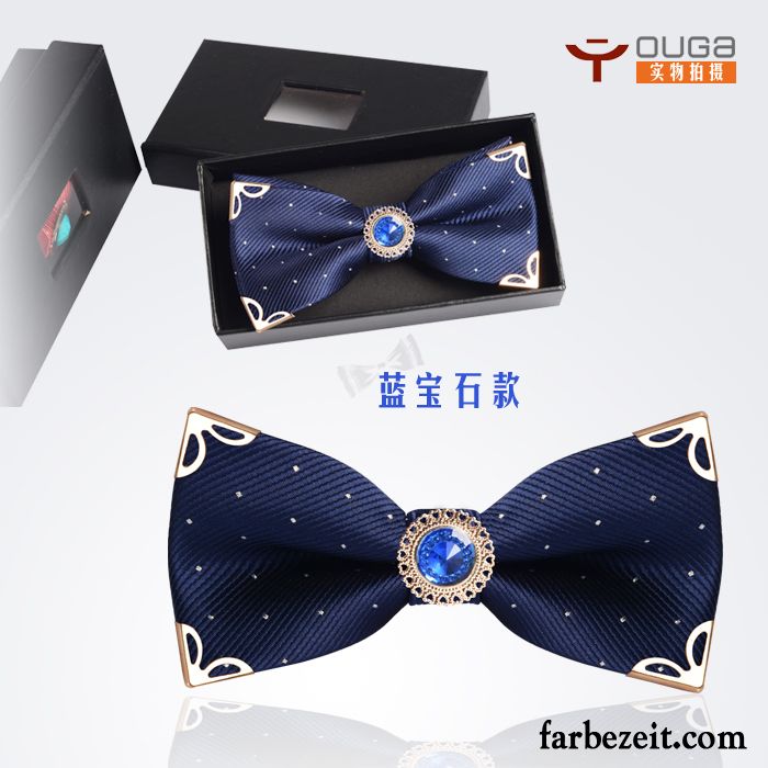 Querbinder Fliege Herren Verheiratet Formelle Kleidung England Bräutigam Exquisit Bowknot Schwarz