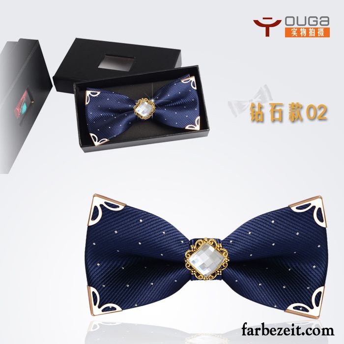 Querbinder Fliege Herren Verheiratet Formelle Kleidung England Bräutigam Exquisit Bowknot Schwarz