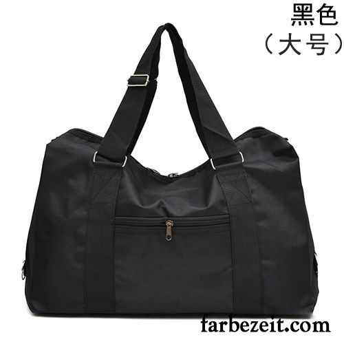 Reisetasche Damen Gepäcktasche Wasserdicht Reisen Große Kapazität Super Nylon Schwarz