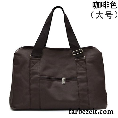 Reisetasche Damen Gepäcktasche Wasserdicht Reisen Große Kapazität Super Nylon Schwarz