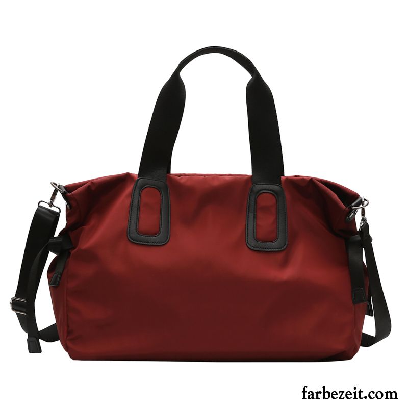 Reisetasche Damen Geschäftsreise Große Kapazität Kurz Sport Fitness Reisen Purpur Lila Rot