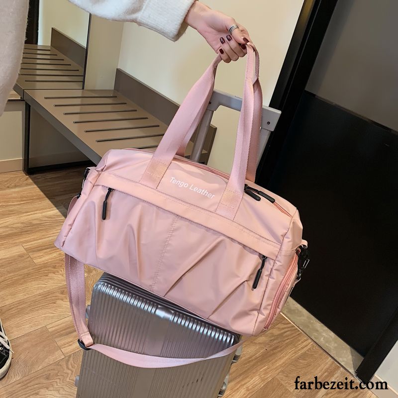 Reisetasche Damen Große Kapazität Fitness Reisen Herren Trend Mesh Rosa Rot