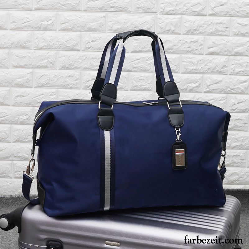 Reisetasche Herren Geschäftsreise Reisen Gepäcktasche Große Kapazität Fitness Falten Blau