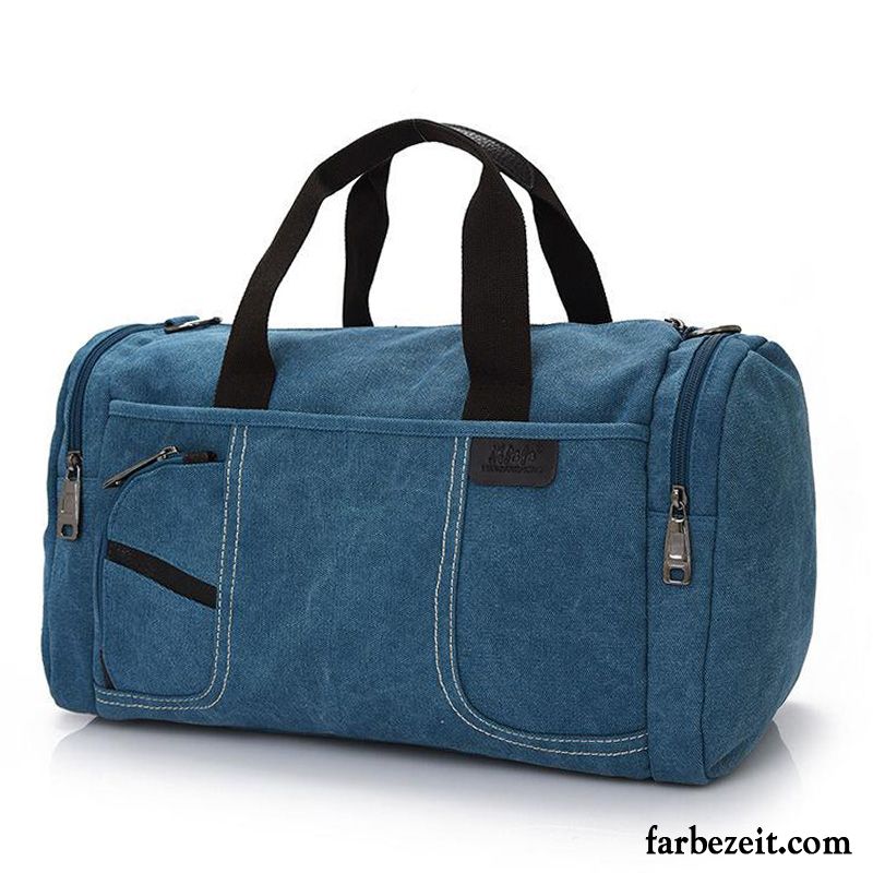 Reisetasche Herren Reisen Leinwand Sport Fitness Handtasche Business Blau