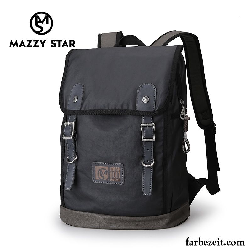 Reisetasche Herren Rucksack Computer Tasche Reisen Freizeit Schultasche Große Kapazität Schwarz