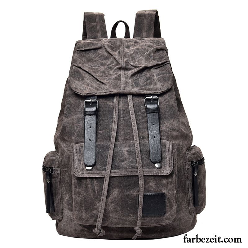 Reisetasche Herren Rucksack Kordelzug Student Schultasche Damen Mode Army Grün