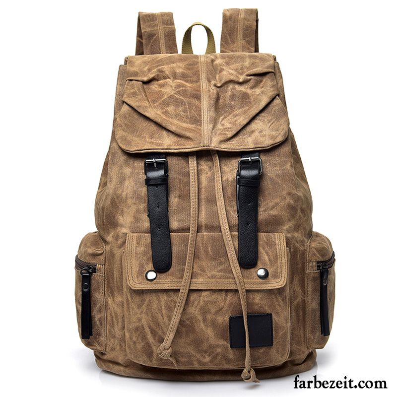 Reisetasche Herren Rucksack Kordelzug Student Schultasche Damen Mode Army Grün