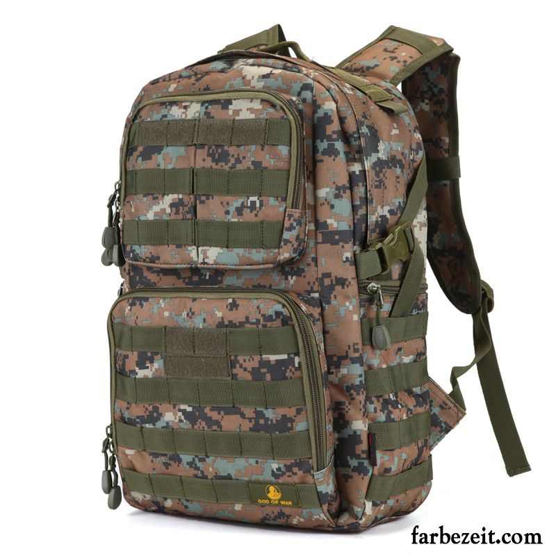 Reisetasche Herren Schultasche Wander Sport Student Reisen Rucksack Army Grün Camouflage