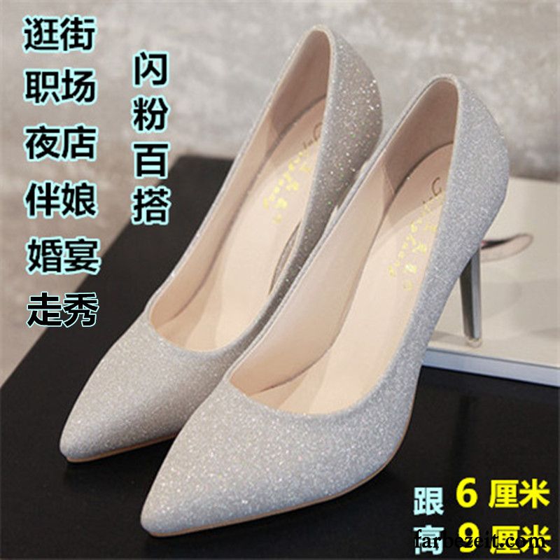 Rote Pumps Riemchen Schnürschuhe Gold Rosa Dünne Fersen Damen Herbst Hochzeit Schuhe Pumps Allgleiches Spitze Silber Feder Schwarz