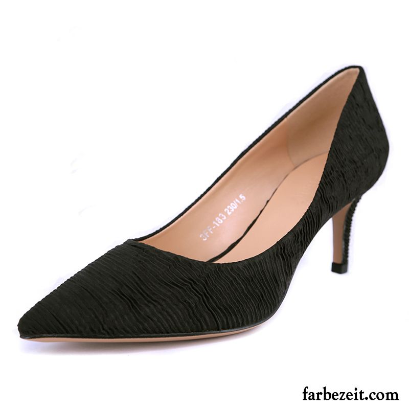 Rote Schuhe Damen Pumps Schuhe Pumps Schnürschuhe Casual Dünne Fersen Herbst Schwarz Spitze Einfach Rabatt