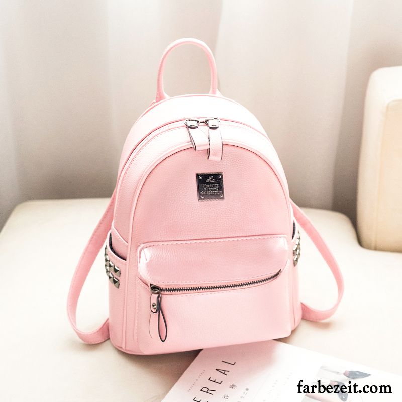 Rucksäcke Damen Mini Rucksack Trend Mode 2018 Student Schwarz