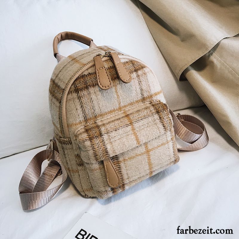 Rucksäcke Damen Rucksack All Match Super Mode Persönlichkeit Trend Khaki