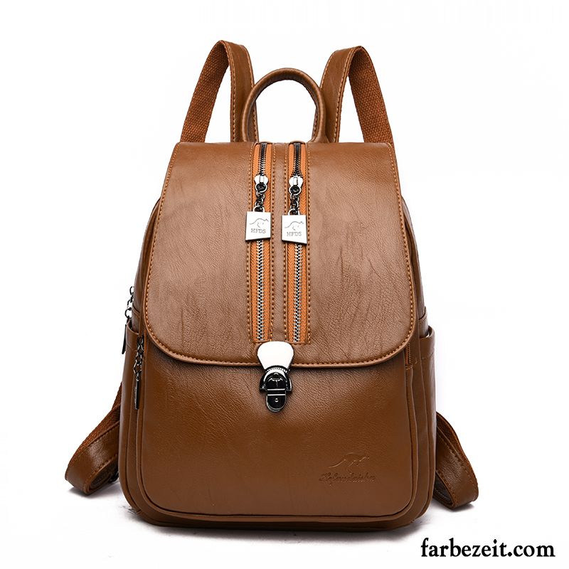 Rucksäcke Damen Rucksack Große Kapazität Tasche Trend Reisen All Match Gelb