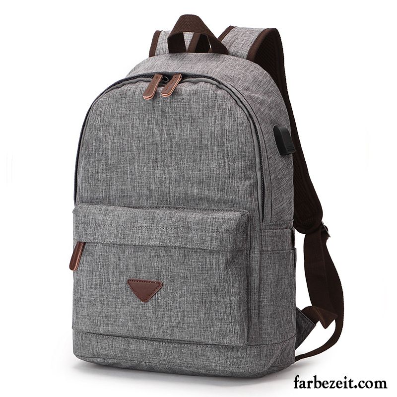 Rucksäcke Herren All Match Rucksack Damen Trend Super Mode Grau