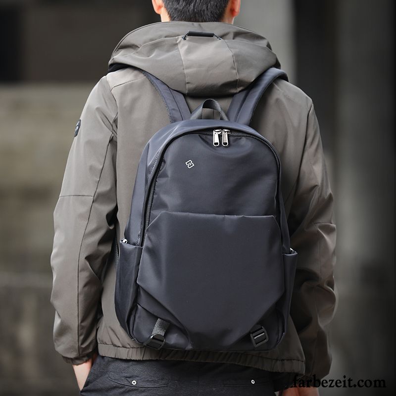 Rucksäcke Herren Leichtgewicht Leinwand Trend Rucksack Freizeit Mode Grau