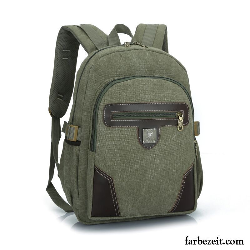 Rucksäcke Herren Leinwand Mini Sport Rucksack Tasche Trend Khaki Hell