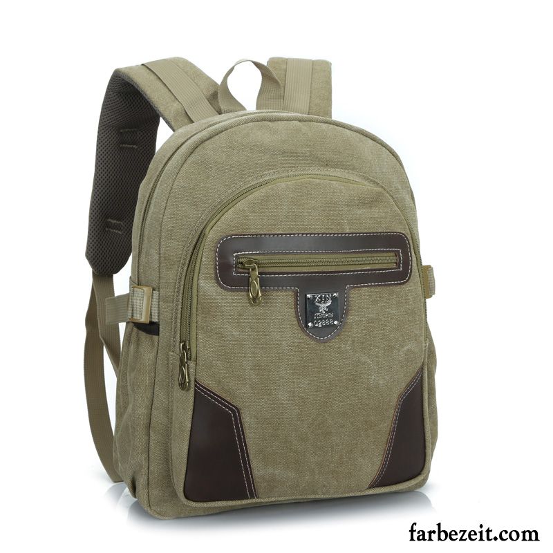 Rucksäcke Herren Leinwand Mini Sport Rucksack Tasche Trend Khaki Hell