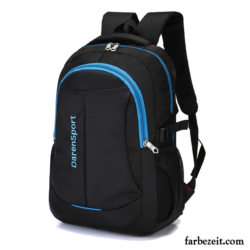 Rucksäcke Herren Mini Reisen Rucksack Einfach Business Schultasche Blau