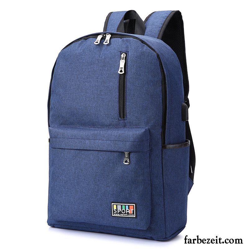 Rucksäcke Herren Rucksack Trend Leichtgewicht Mode Sport Computer Tasche Blau