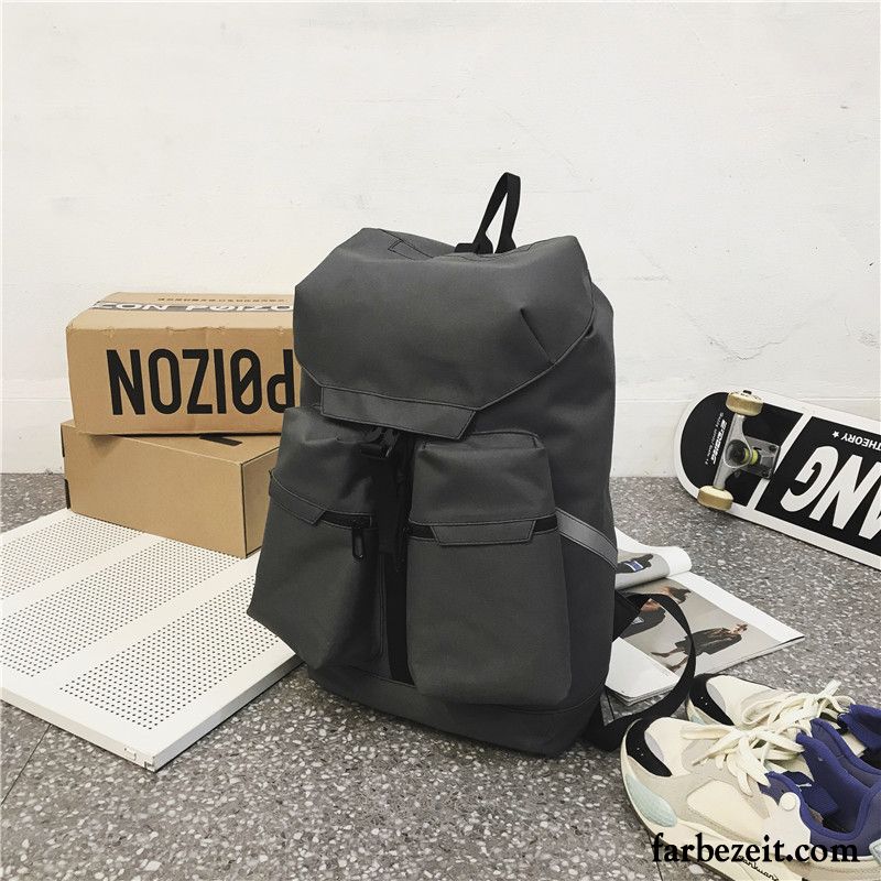 Rucksäcke Herren Sport Trend Mit Taschen Rucksack Groß Reisen Schwarz