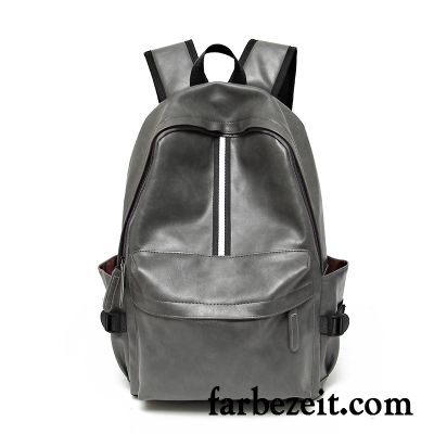 Rucksäcke Herren Trend Mode Leder Schultasche Freizeit Einfach Braun Hell