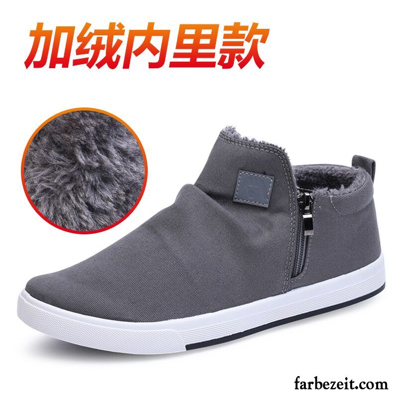 Running Schuhe Herren Baumwolle Schuhe Faul Trend Hohe Casual Feder Skaterschuhe Tuch Schuhe Winter Espadrille Günstig