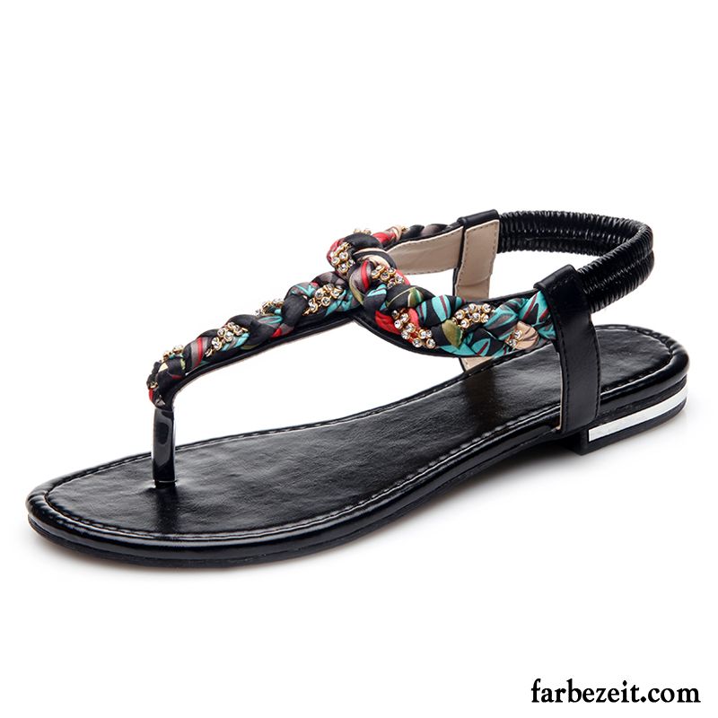 Sandalen Damen Ohne Absatz Rutschsicher Rom Schuhe Neue Sommer Flache Sandalen Strand Billig